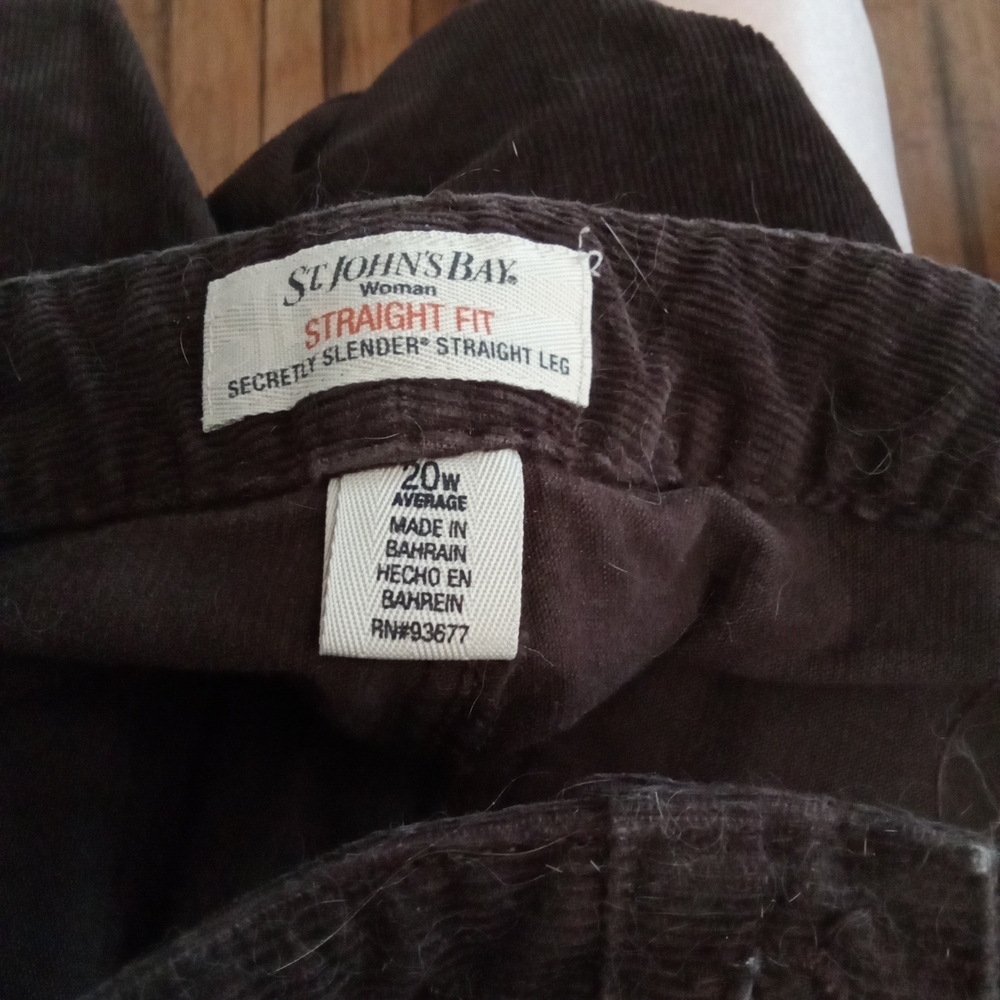 St. John's Bay Dark Brown Corduroy Trousers
